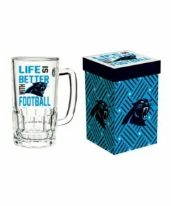 Discount 🌟 Evergreen Carolina Panthers Glass Tankard Cup 💯