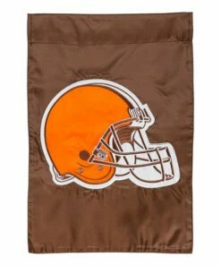 Cheap ✨ Evergreen Cleveland Browns Appliqué Garden Outdoor Flag ⭐