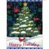 Top 10 🥰 Evergreen Green & Blue 'Happy Holidays' Tree & Cardinals Outdoor Flag ⌛