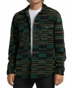 Outlet 🎉 Billabong Evergreen Furnace Flannel Button-Up - Men 🎁