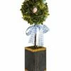 New 🌟 Evergreen Topiary Ribbon Tree Décor 🔔
