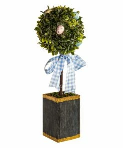 New 🌟 Evergreen Topiary Ribbon Tree Décor 🔔