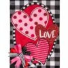 Best Sale 🥰 Evergreen Black & White Patchwork Hearts 'Love' Outdoor Flag 🧨