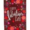 Cheap 👏 Evergreen Red Floral 'Happy Valentine's Day' Outdoor Flag ⌛