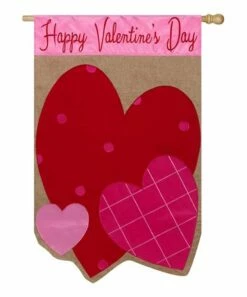 Best reviews of ⭐ Evergreen Red & Pink 'Happy Valentine's Day' Heart Outdoor Flag 💯