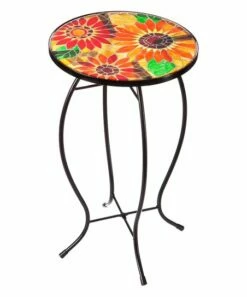 Cheap 👍 Evergreen Sunflower Mosaic Table 🎁