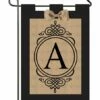 Cheap 🔥 Evergreen Black & Tan Scroll Frame Initial Outdoor Flag 🔔