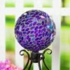 Cheapest 👍 Evergreen Flower Petal Mosaic Gazing Ball 🔔