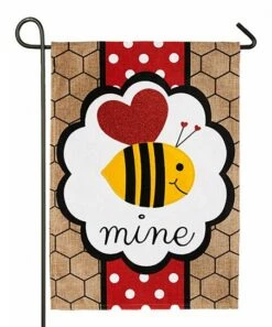 Top 10 👏 Evergreen 'Bee Mine' Valentine Outdoor Flag 🔥