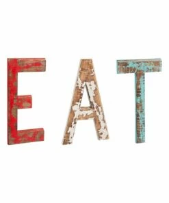 Deals 👏 Evergreen 'Eat' Wood Wall Sign Set ⭐