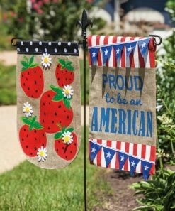 Best deal 🛒 Evergreen Fleur-de-Lis Dual Flag Stand 🔔