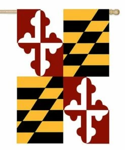 Best Sale 🧨 Evergreen Maryland State Outdoor Flag 🧨