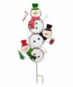 Cheapest 🌟 Evergreen Snowman Totem Garden Stake ⌛