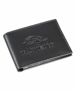 Promo 🎁 Evergreen Baltimore Ravens Leather Bi-Fold Wallet 🔔 -Outlet Evergreen Shop zu42154021 alt 2 tm1634135372