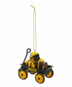 Promo ⌛ Evergreen Green Bay Packers Wagon Ornament 🥰