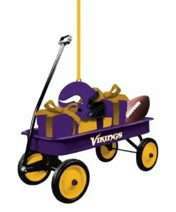 Wholesale 🔔 Evergreen Minnesota Vikings Wagon Ornament 😍