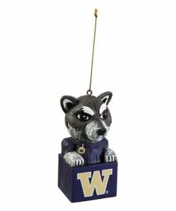 Outlet 🤩 Evergreen Washington Huskies Mascot Statue Ornament 🤩