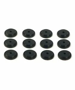 Best Pirce ⌛ Evergreen Black Flag-Stand Rubber Stopper - Set Of 12 ✨