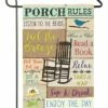 Brand new 🌟 Evergreen 'Porch Rules' Outdoor Flag 👍