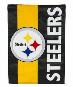 Cheapest ⭐ Evergreen Pittsburgh Steelers Embellished Outdoor Flag 🧨