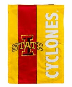 Hot Sale 😉 Evergreen Iowa State Cyclones Large 3-D Outdoor Flag 😉