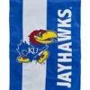 Discount 🛒 Evergreen Kansas Jayhawks 3-D Outdoor Flag 🌟