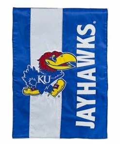 Discount 🛒 Evergreen Kansas Jayhawks 3-D Outdoor Flag 🌟