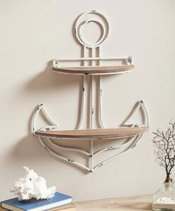 Outlet 🧨 Evergreen Anchor Two-Tier Hanging Shelf 👍