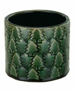 Outlet 🥰 NAPCO Green Embossed Tree Planter 🎉