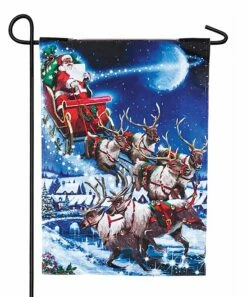 Hot Sale π Evergreen Blue π Christmas Eve Solar Outdoor Flag π