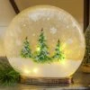 Cheapest 🎁 Evergreen 🎄 Christmas Trees LED Disk Globe ✔️