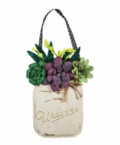 Best reviews of 🛒 Evergreen Floral 'Welcome' Mason Jar Décor 🧨