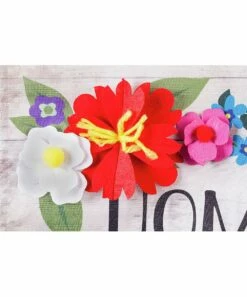 Best deal 🧨 Evergreen Floral 'Home Sweet Home' Linen Flag 🎁 -Outlet Evergreen Shop zu70104204 alt 3 tm1542808455