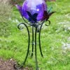 Brand new 👍 Evergreen Blue & Green Butterflies Gazing Ball Stand ✔️