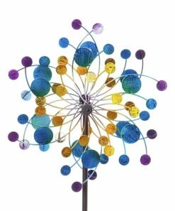 Deals 🎁 Evergreen Blue & Purple Confetti Pinwheel Garden Stake ⌛