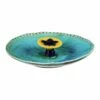 Outlet 👏 Evergreen Turquoise & Yellow Flower Ceramic Bee Bath 🔥