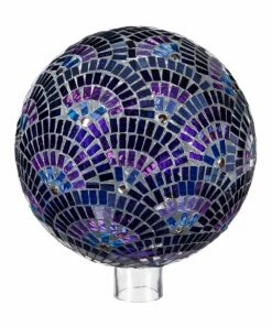 Outlet 🌟 Evergreen Purple Blooming Mosaic Gazing Ball 🛒 -Outlet Evergreen Shop zu70444372 alt 1 tm1632090088