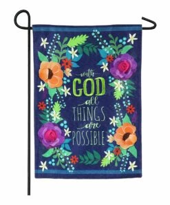 Best Pirce 🔥 Evergreen 'All Things Are Possible' Garden Flag 😉 -Outlet Evergreen Shop zu70673453 alt 4 tm1548356920