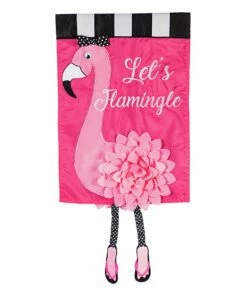 Cheapest 🤩 Evergreen 'Let's Flamingle' Outdoor Flag ⭐ -Outlet Evergreen Shop zu71343844 alt 4 tm1555080196