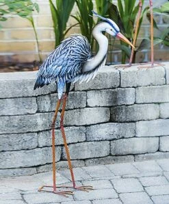 Best deal 🔔 Evergreen Gray Tall Heron Indoor/Outdoor Statue 🤩 -Outlet Evergreen Shop zu73071919 alt 2 tm1556386348