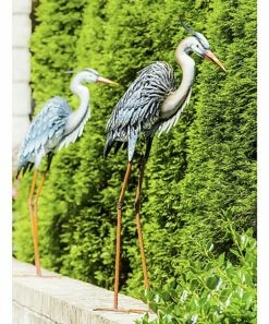 Best deal 🔔 Evergreen Gray Tall Heron Indoor/Outdoor Statue 🤩 -Outlet Evergreen Shop zu73071919 alt 4 tm1556386348