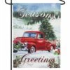 Best deal 👏 Evergreen Red & Green 'Seasons Greetings' Pickup Truck Outdoor Flag 🔔