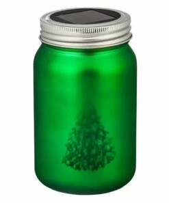 Best deal 😉 Evergreen Green ❄ Christmas Solar Mason Jars 🎉