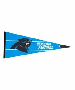 Promo ❤️ Evergreen Carolina Panthers Pennant Flag Wall Art 🤩