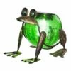 Budget ⌛ Evergreen Green Frog Solar Figure ✨
