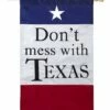 Brand new ❤️ Evergreen Red & Blue 'Don't Mess With Texas' Garden Flag 👍