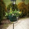 Buy ⭐ Evergreen Black Scroll Solar Lantern Standing Planter ⌛