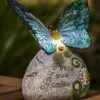 Coupon ✔️ Evergreen Butterfly 'Peace Love Garden' Solar Garden Stone 🌟