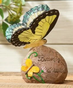 Buy ✔️ Evergreen 'Butterfly Kisses' Solar Garden Stone 😍