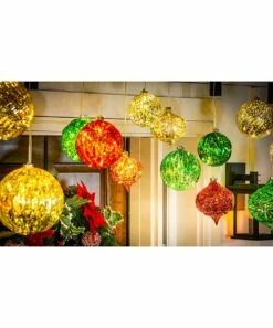 New 👍 Evergreen Silver 5" Outdoor LED Teardrop Ornament 😀 -Outlet Evergreen Shop zu80760322 alt 2 tm1566396731